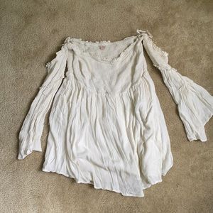 Strapless white dress